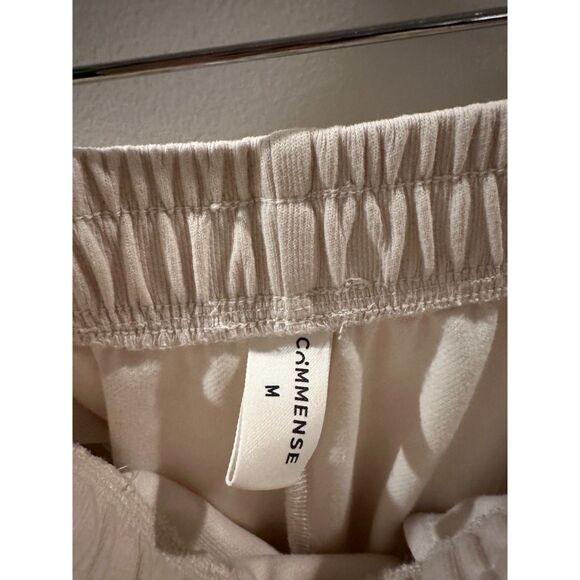 Commence Women's Beige Black Stripe Adjustable Ankle Scuba Fit Joggers Size M - Picture 7 of 13